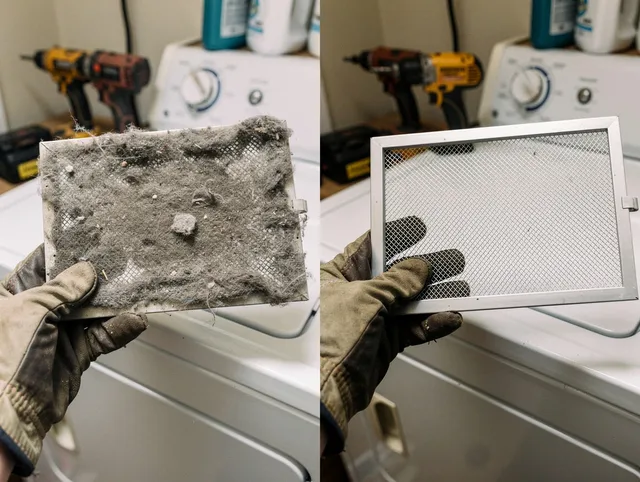 Professional lint trap cleaning by Seven Hills Dryer Vent Cleaning in Seven Hills