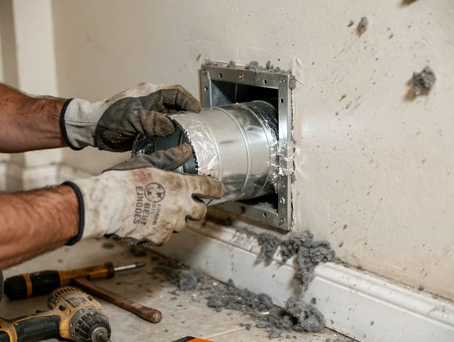 Professional dryer vent repair and installation by Seven Hills Dryer Vent Cleaning in Seven Hills